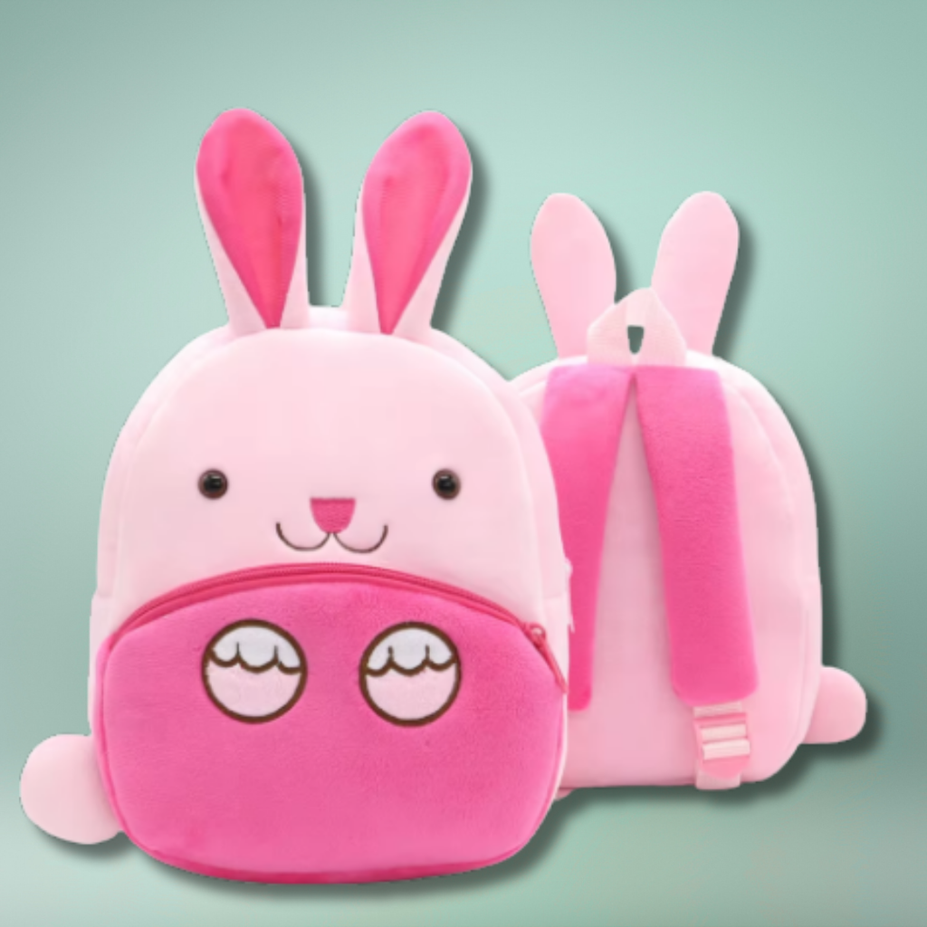 Bunny Toddler Backpack – Soft Plush with Custom Name Option