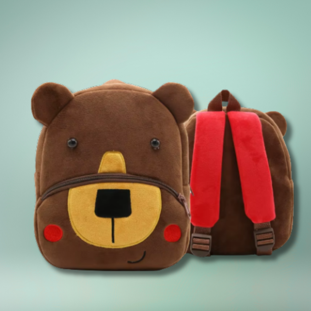 Bear Toddler Backpack – Soft Plush with Custom Name Option