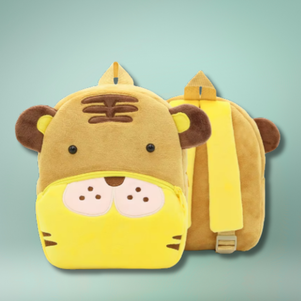Tiger Toddler Backpack – Soft Plush with Custom Name Option